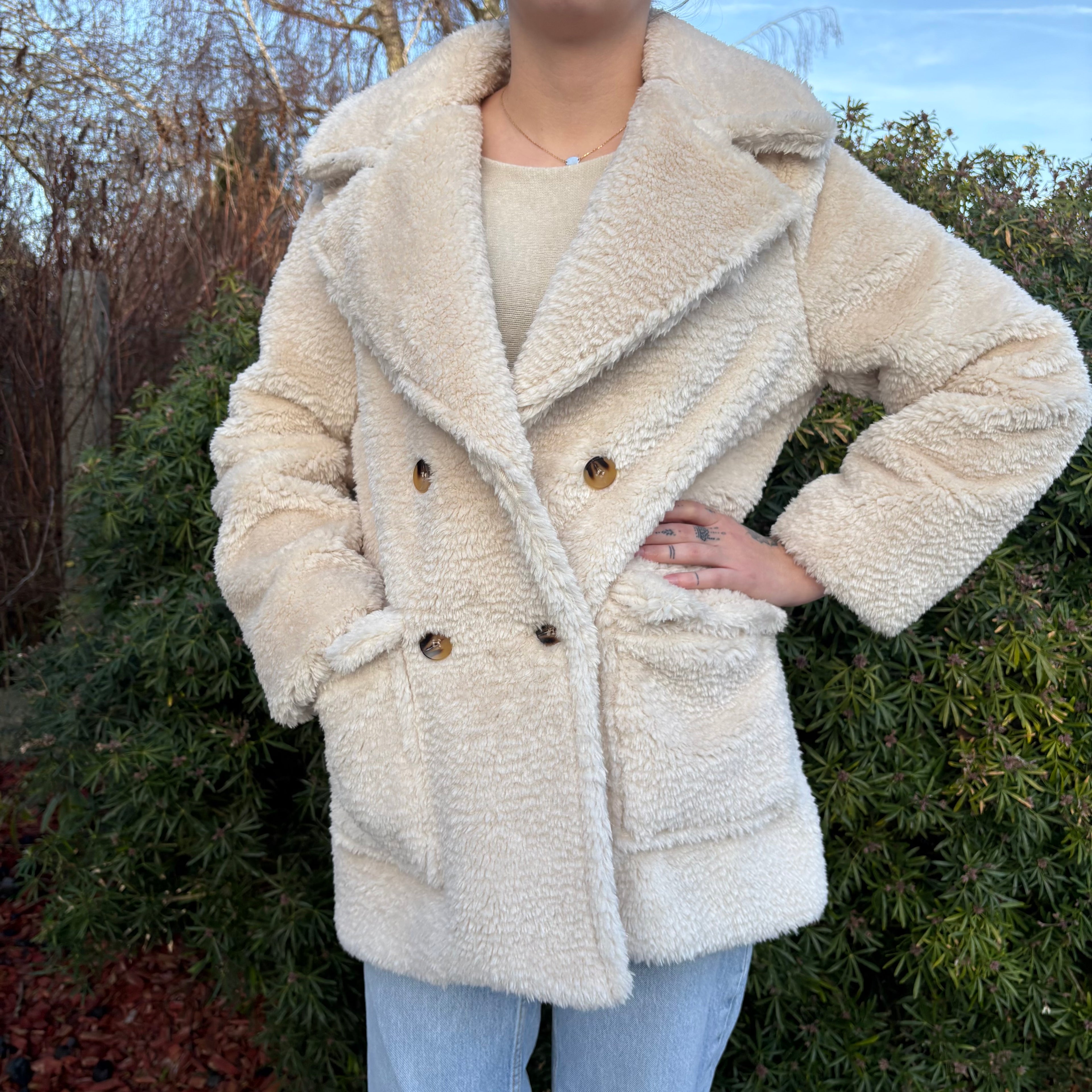 Manteau “Teddy Prestige” - VNOS6666CREME