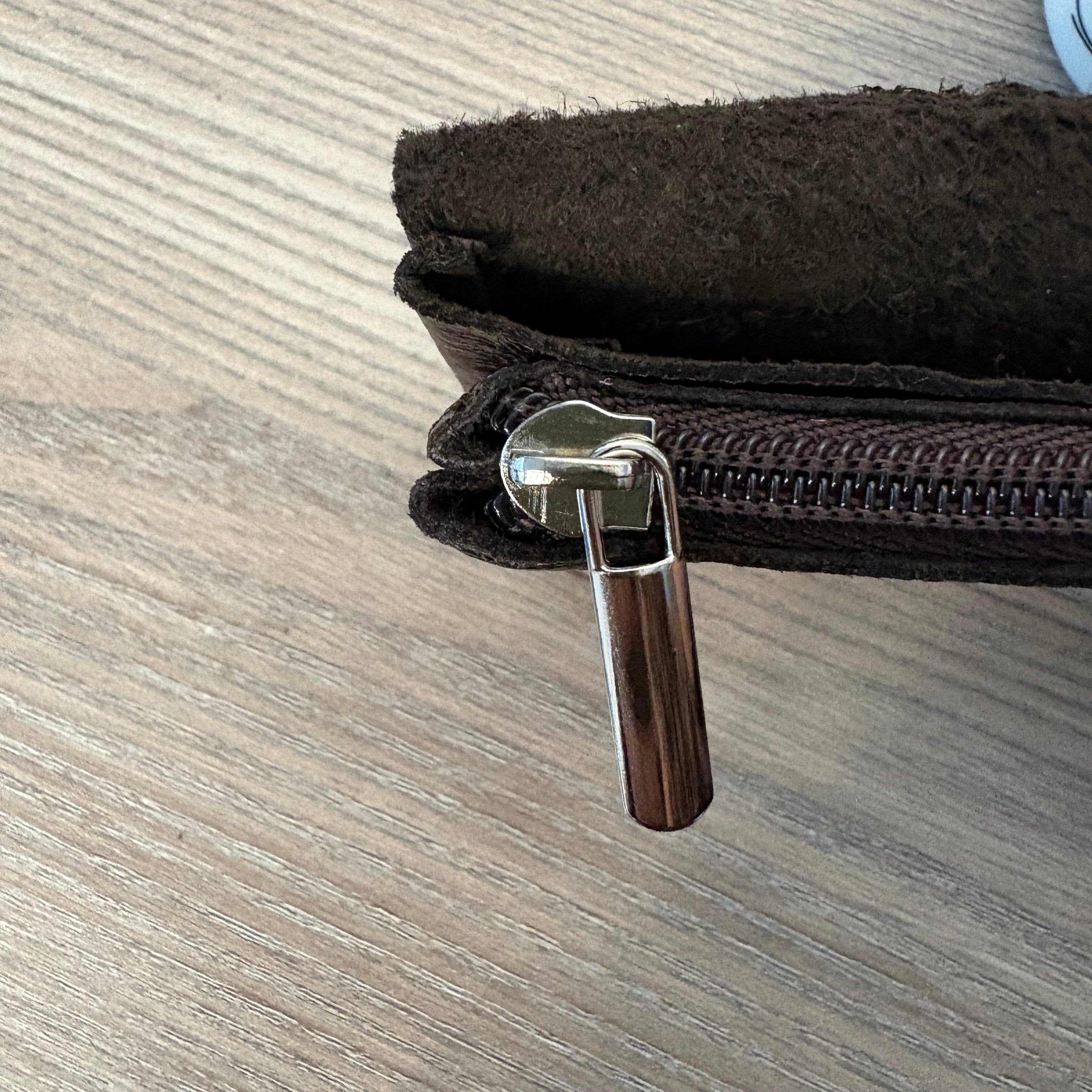 Portefeuille brun métallisé