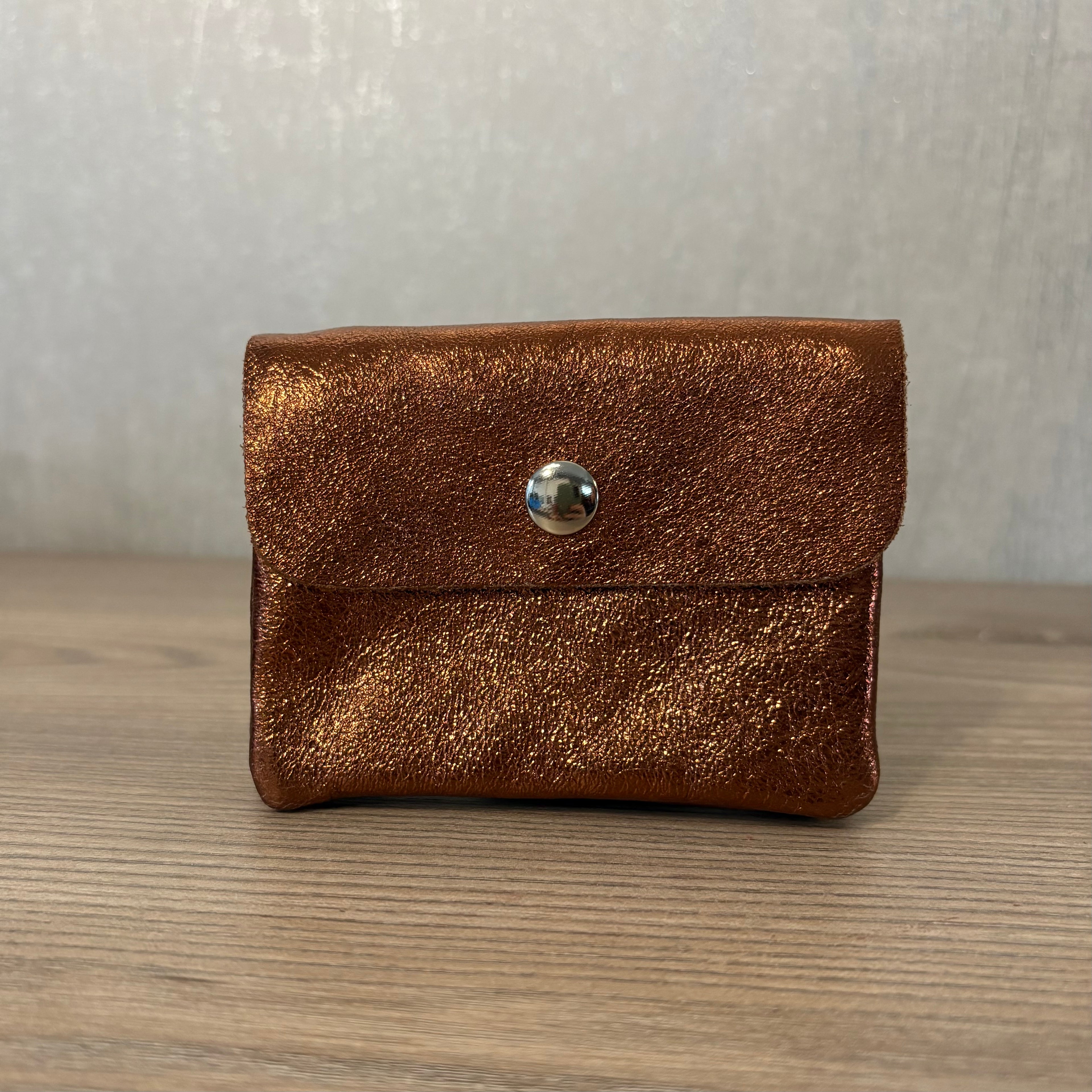 Portefeuille camel métallisé