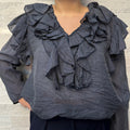 Blouse “Jabot Chic” - HNOS4444BLEU