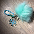 Porte-clé fourrure et breloque - 004