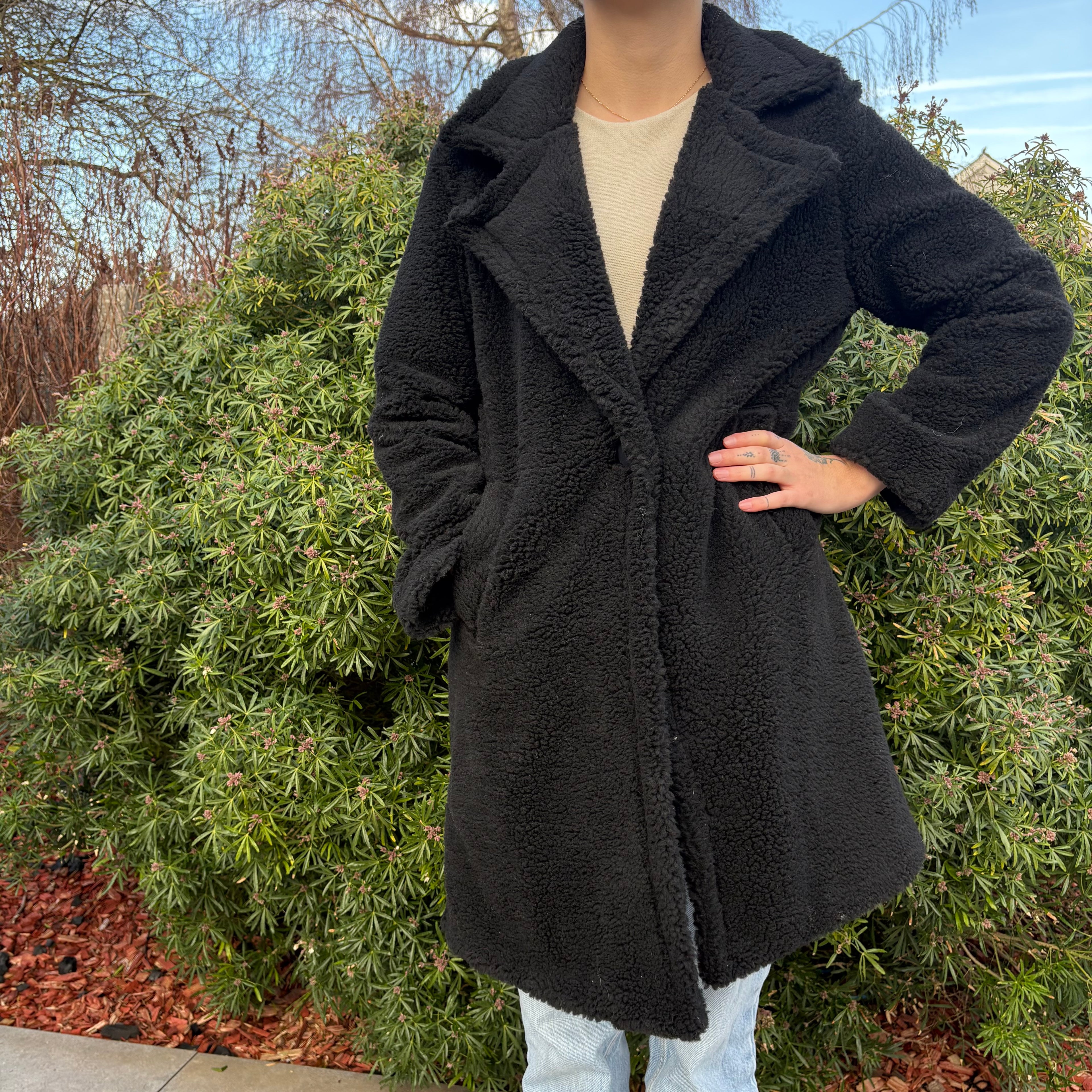 Manteau “Teddy Élégance” - VBONM-01090NOIR