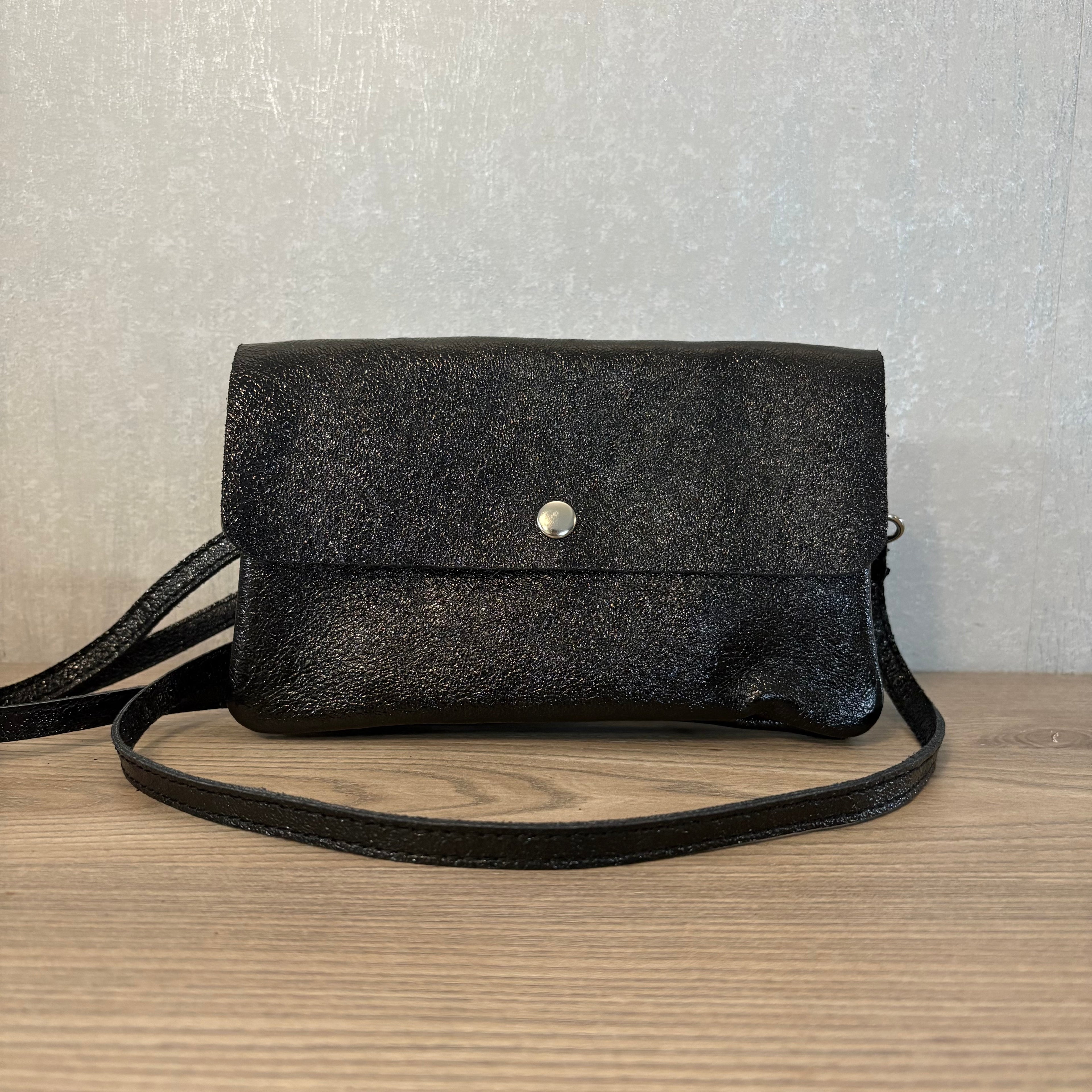 Sac/Pochette noir métallisé