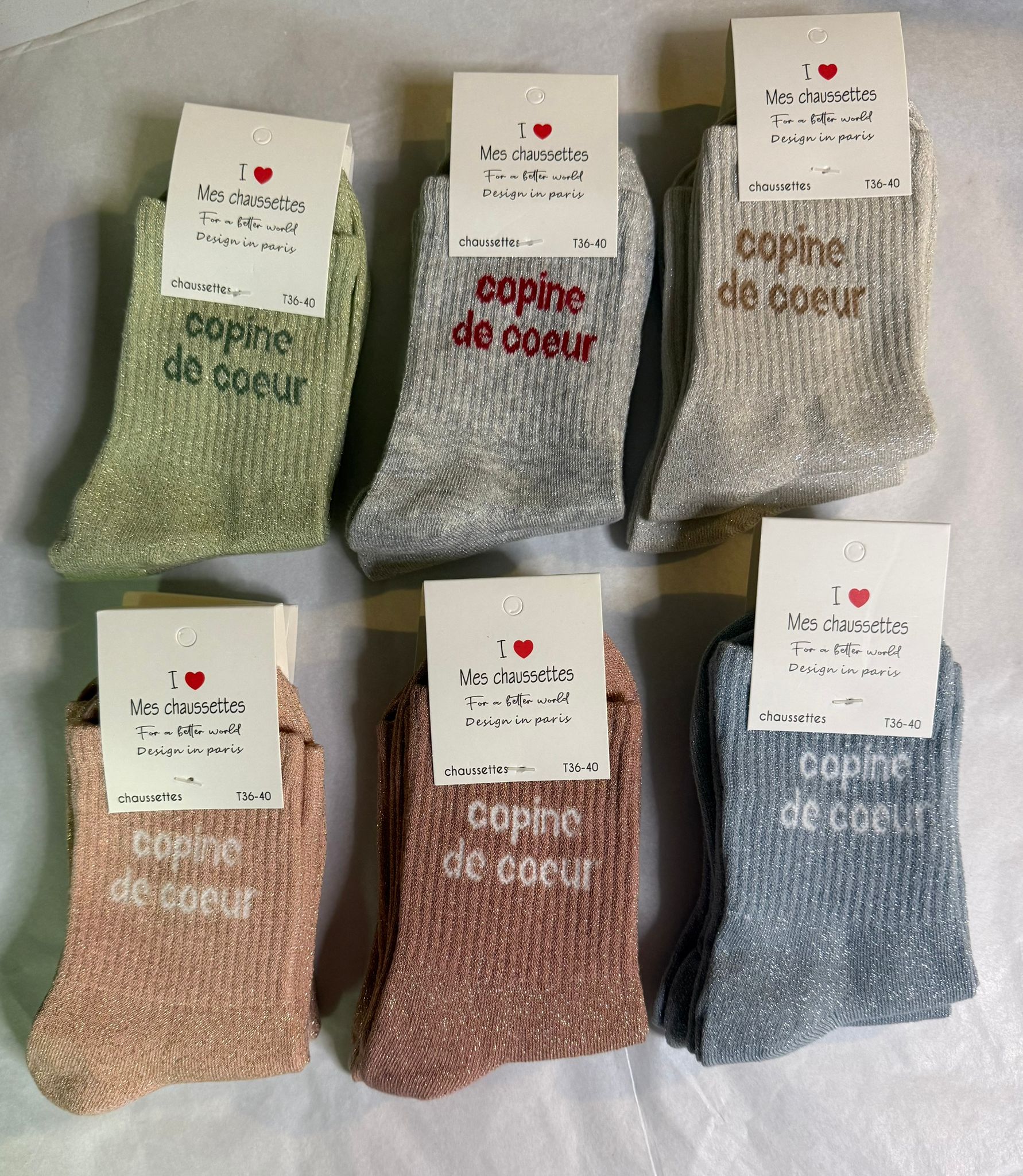 Chaussettes "Copine de coeur"