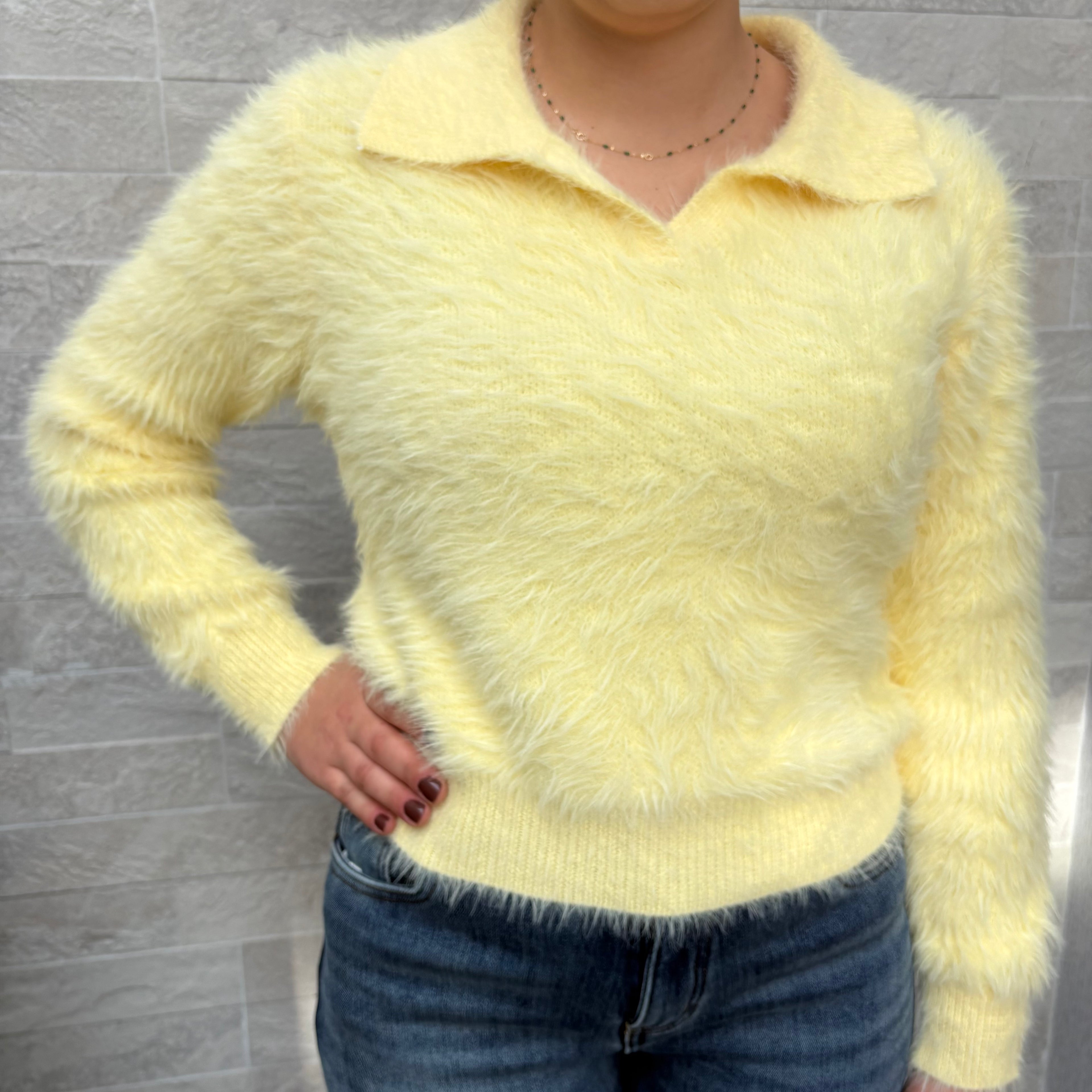 Pull « Doux » - HCHIYQ877JAUNE