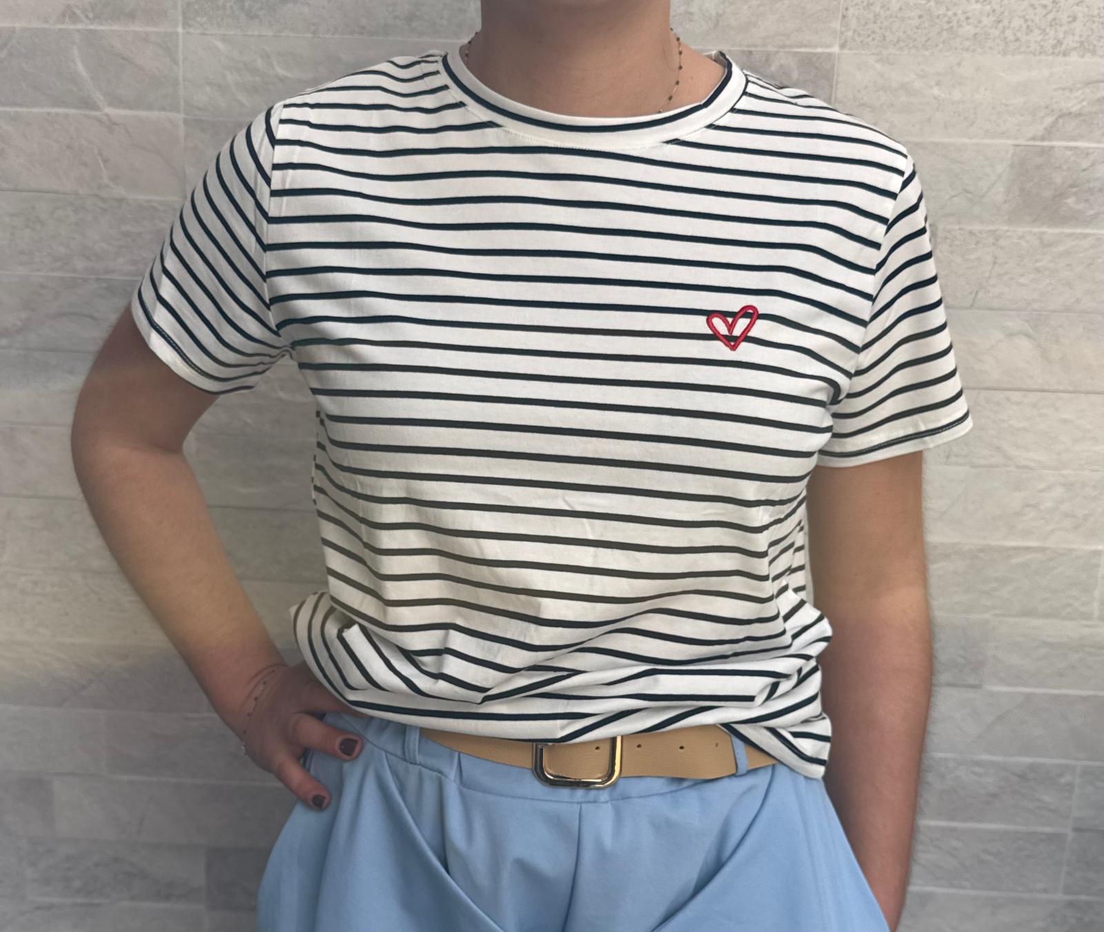 T-shirt ligné