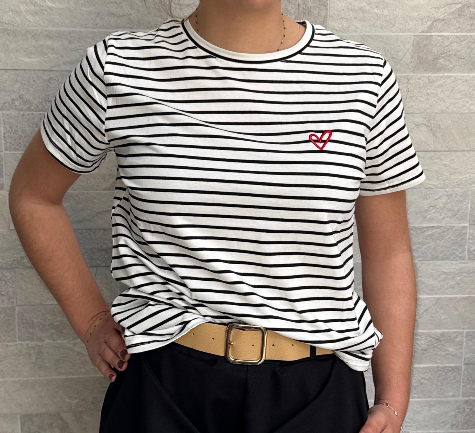 T-shirt ligné